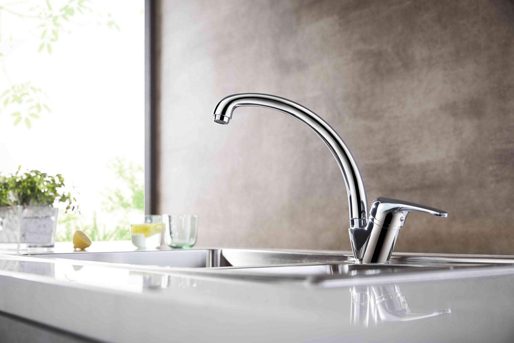 HESANIT Astra Single Lever Deck-Mounted Sink Mixer Chrome