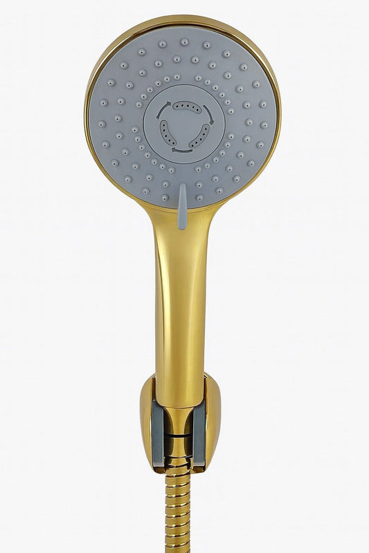 HESANIT Bath Hand Shower with 3 Spray Modes, Premium Gold Finish, Easy Clean Anti-Lime Nozzles
