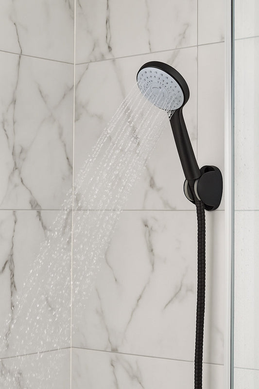 HESANIT Bath Hand Shower with 3 Spray Modes, Premium Matt Black Finish, Easy Clean Anti-Lime Nozzles