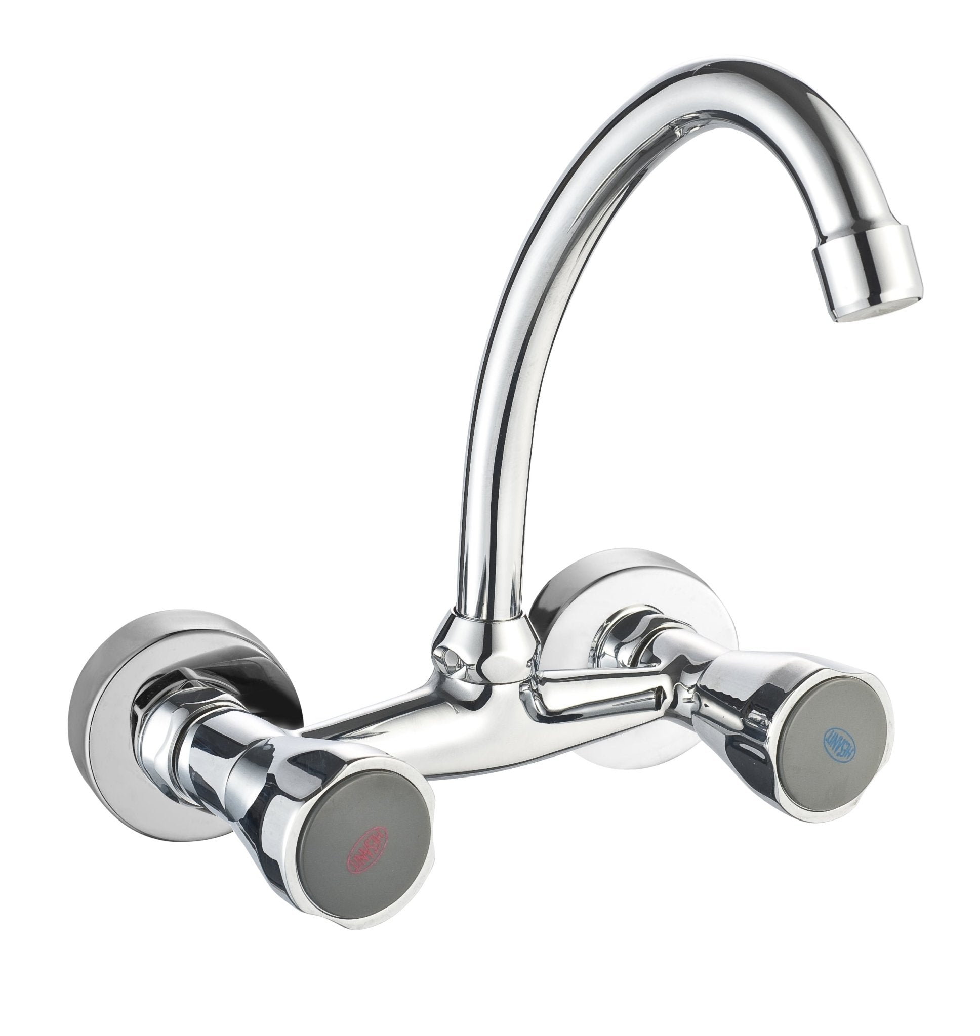 HESANIT Classic Two Handle Wall Sink Mixer with HU Spout