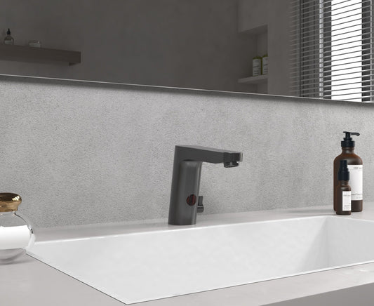 HESANIT E Sensor Touchless Bath Basin Faucet, Infra-Red Sensor, Temperature Control, Matt Black