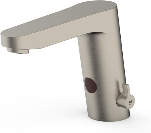 HESANIT E Sensor Touchless Bath Basin Faucet, Infra-Red Sensor, Temperature Control, Steel Brushed