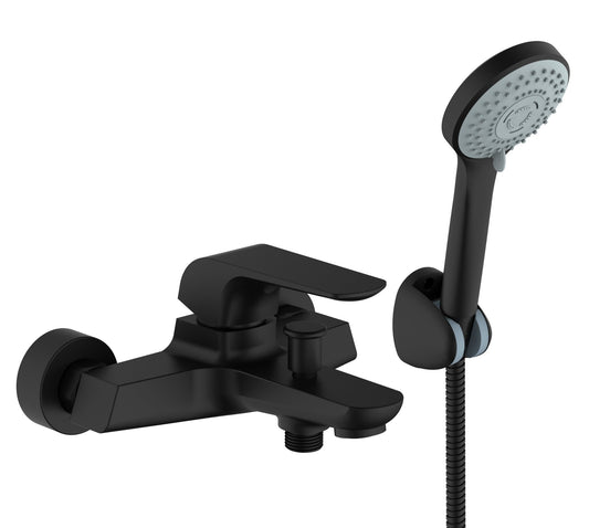 HESANIT Elite Single Lever Bath Mixer with Hand Shower Set, Black Gold