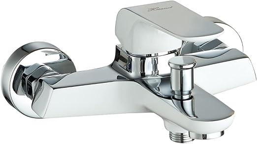 HESANIT Elite Single Lever Bath Mixer with Hand Shower Set, White Chrome