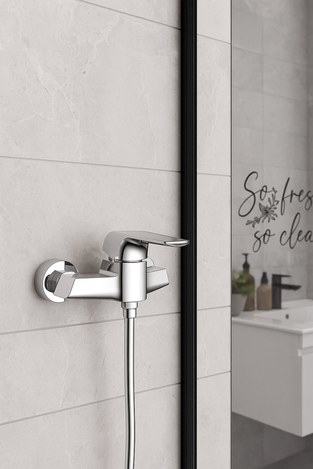HESANIT Elite Single Lever Bath Shower Mixer, Chrome