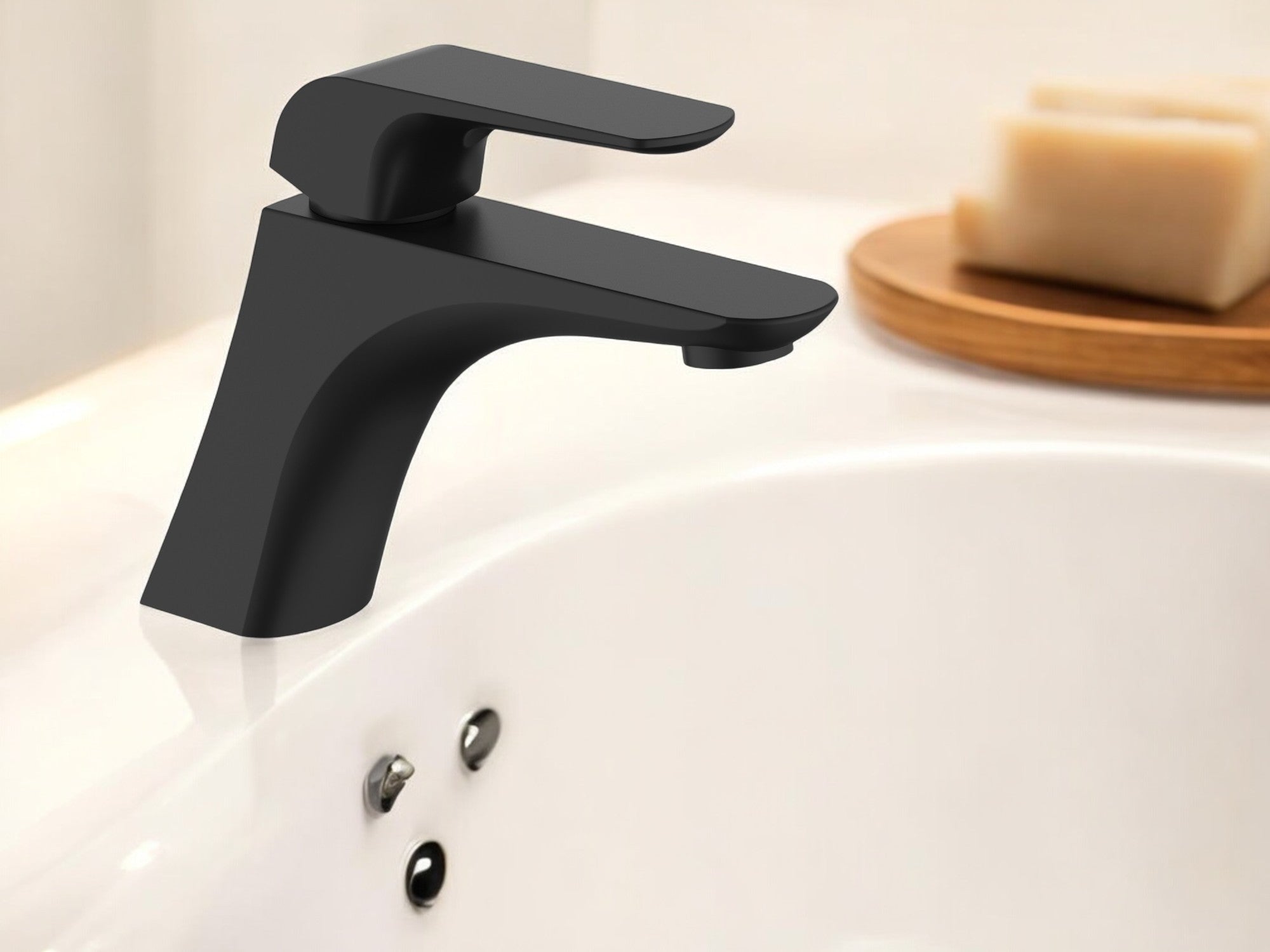 HESANIT Elite Single Lever Bathroom Basin Faucet with Pop UP Waste, Matt Black