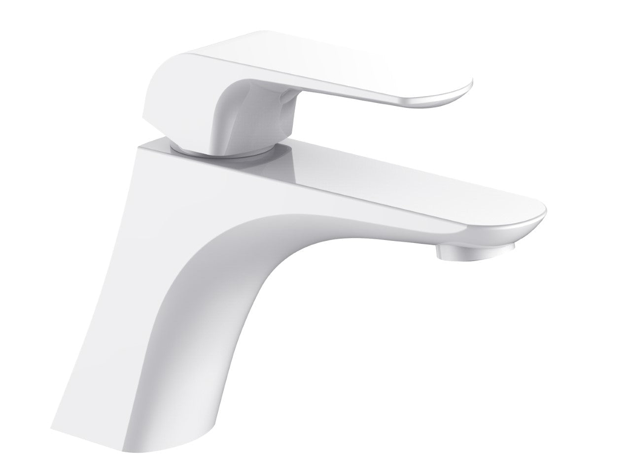 HESANIT Elite Single Lever Bathroom Basin Faucet with Pop UP Waste, White