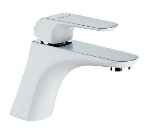 HESANIT Elite Single Lever Bathroom Basin Faucet with Pop UP Waste, White Chrome