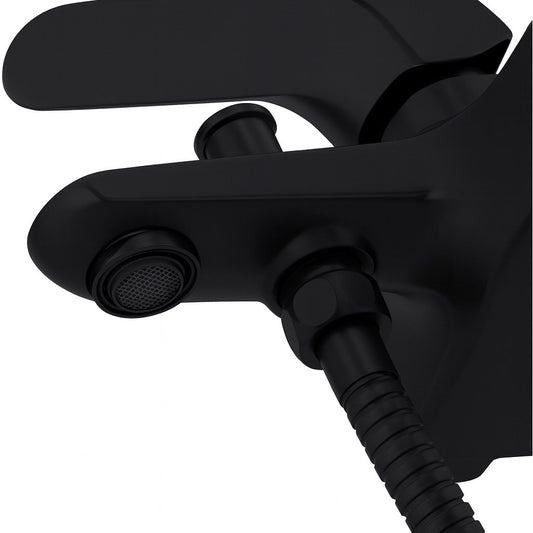 HESANIT Elite Single Lever Bathroom Mixer with Hand Shower Set, Matt Black