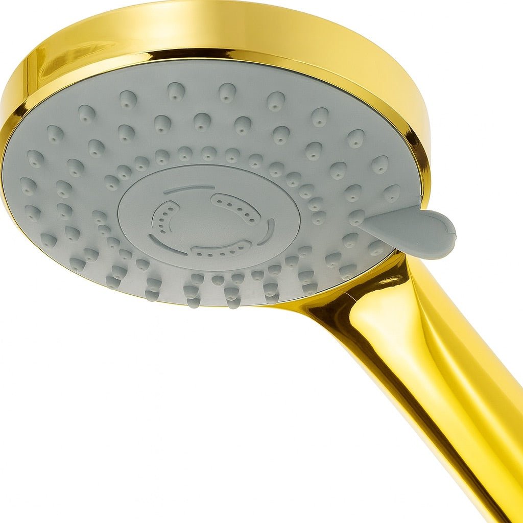 HESANIT Elite Single Lever Bathroom Mixer with Hand Shower Set, White Gold