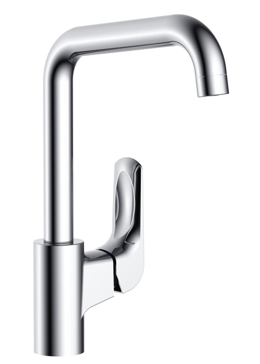 HESANIT Elite Single Lever Deck Mounted Kitchen Sink Mixer, Chrome