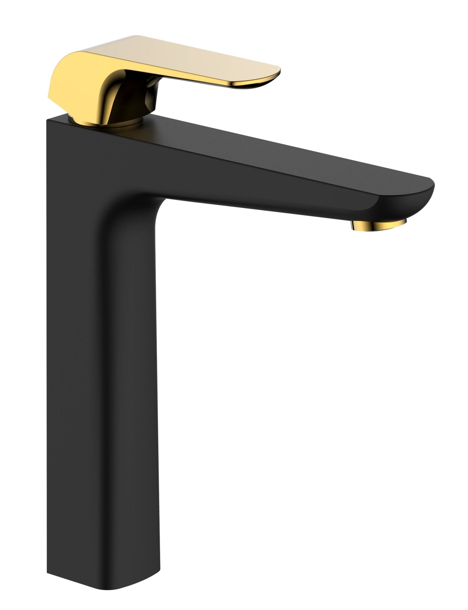 HESANIT Elite Single lever high basin mixer with pop-up waste, Black Gold