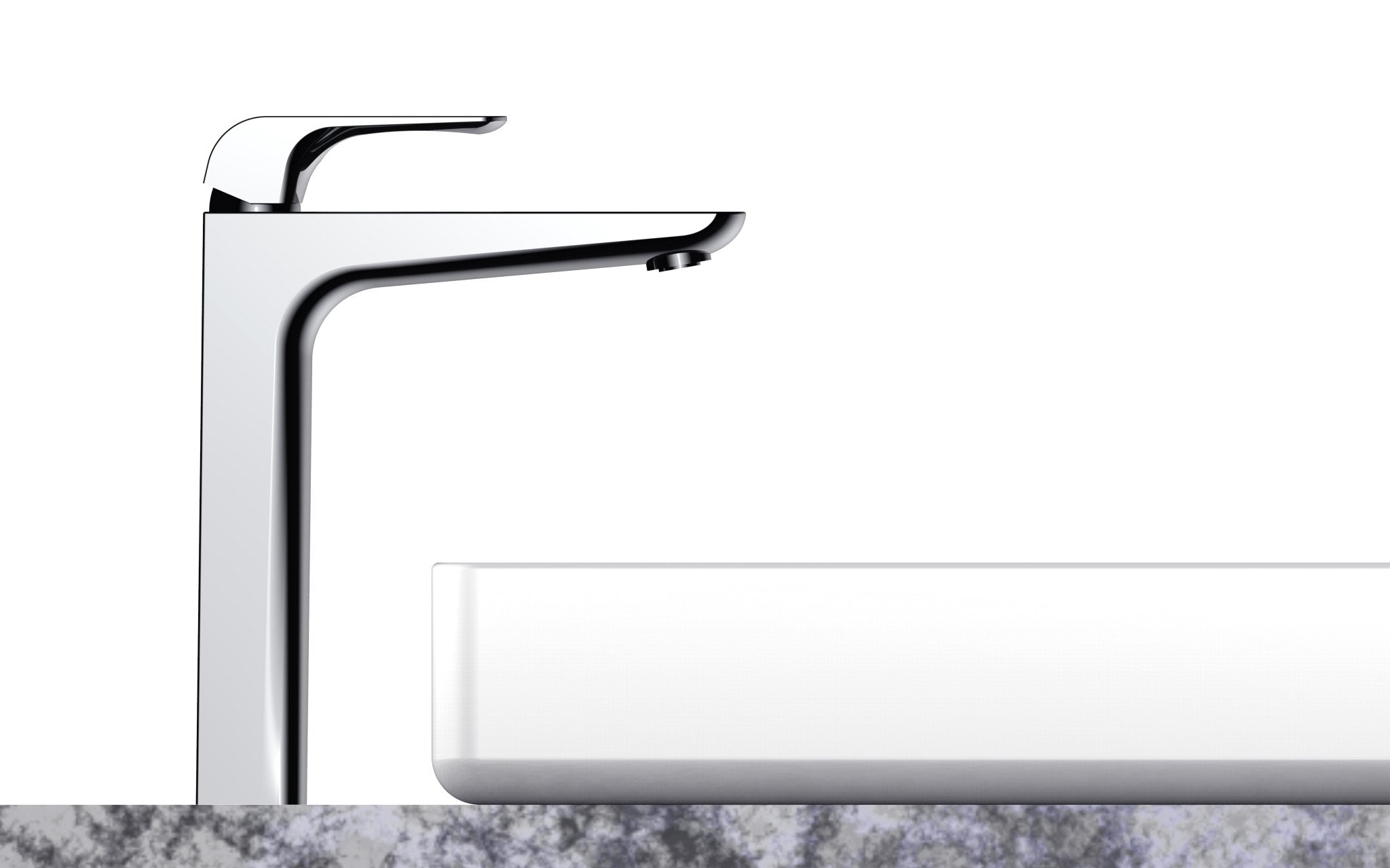 HESANIT Elite Single lever high basin mixer with pop-up waste, Chrome