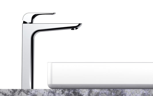 HESANIT Elite Single lever high basin mixer with pop-up waste, Chrome