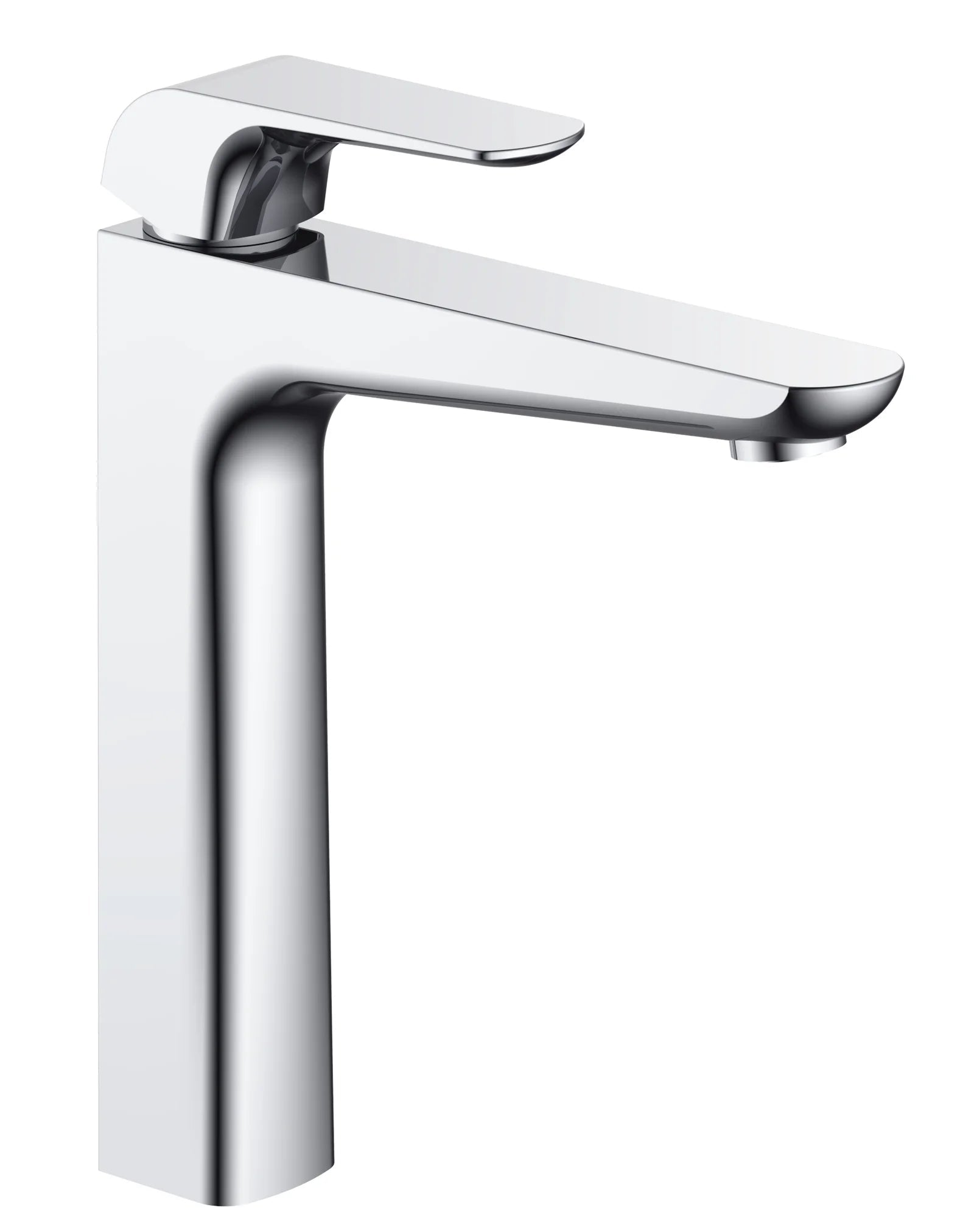 HESANIT Elite Single lever high basin mixer with pop-up waste, Steel Brushed
