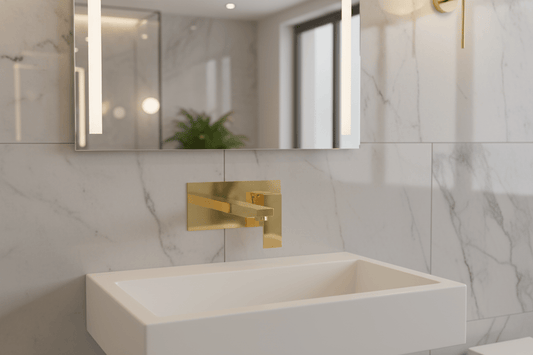 HESANIT Infinity Bath Basin Concealed Mixer, Gold