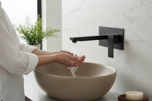 HESANIT Infinity Bath Basin Concealed Mixer, Matt Black