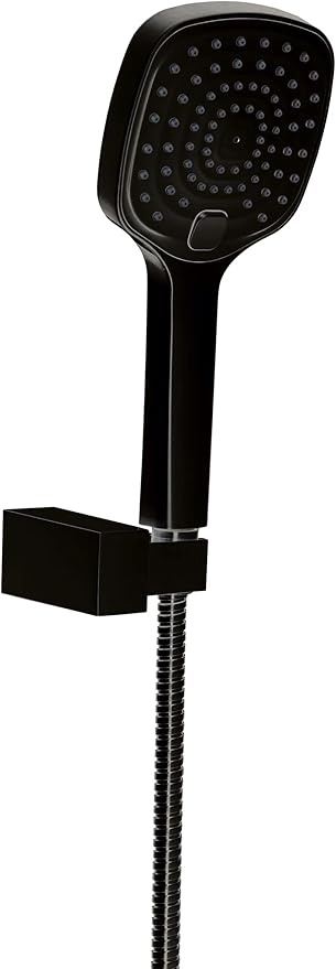 HESANIT Infinity Hand Shower Set Wall Mounted Rainfall Shower with Pipe, Matt Black