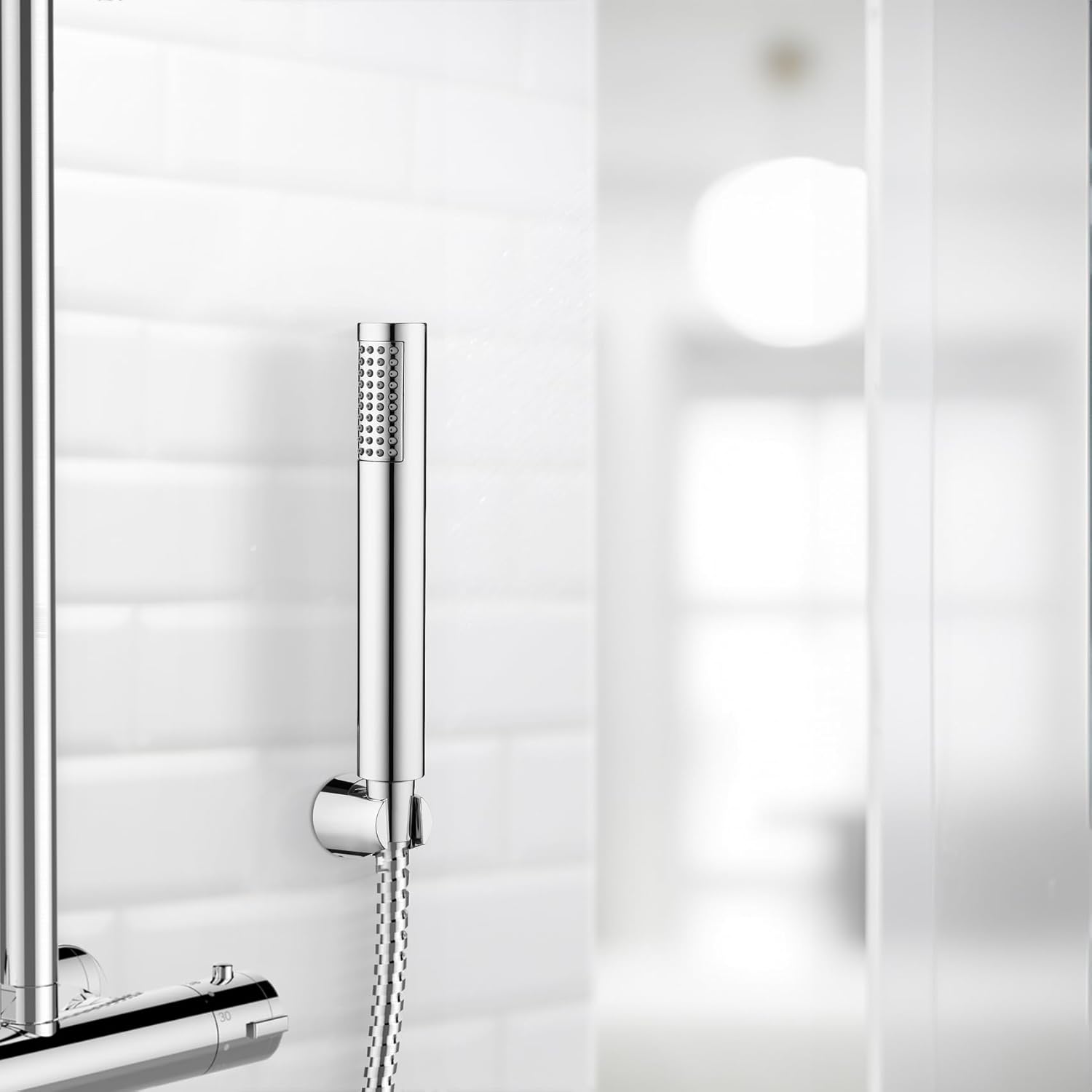 HESANIT Infinity Hand Shower with 3 Spray Modes, Stainless Steel Double-Locked Flexible Hose 1500mm, Premium Chrome Finish
