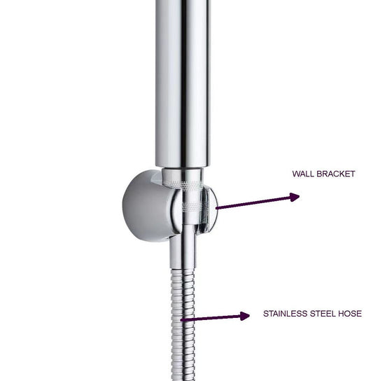 HESANIT Infinity Hand Shower with 3 Spray Modes, Stainless Steel Double-Locked Flexible Hose 1500mm, Premium Chrome Finish