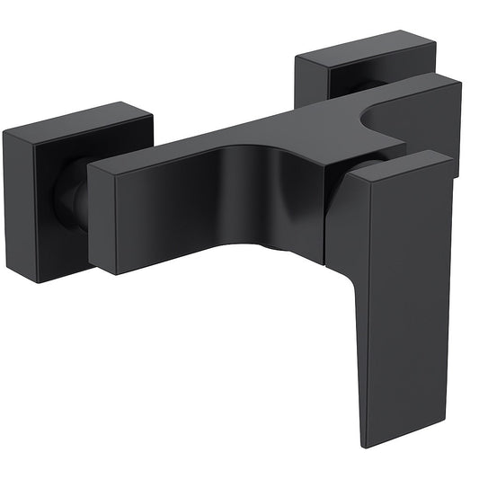 HESANIT Infinity Series Single Lever Shower Mixer Contemporary Wall-Mounted Faucet in Black