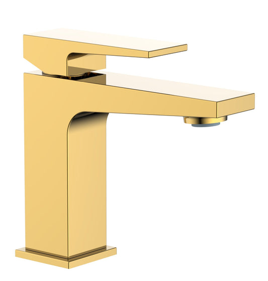 HESANIT Infinity Single Lever Bathroom Sink Faucet with Pop Up Waste - Gold