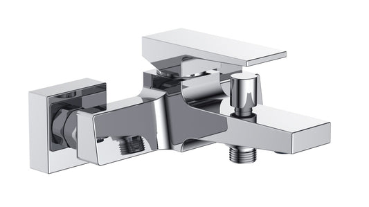 HESANIT Infinity Wall-Mounted Bath Mixer Tap with Hand Shower, Chrome