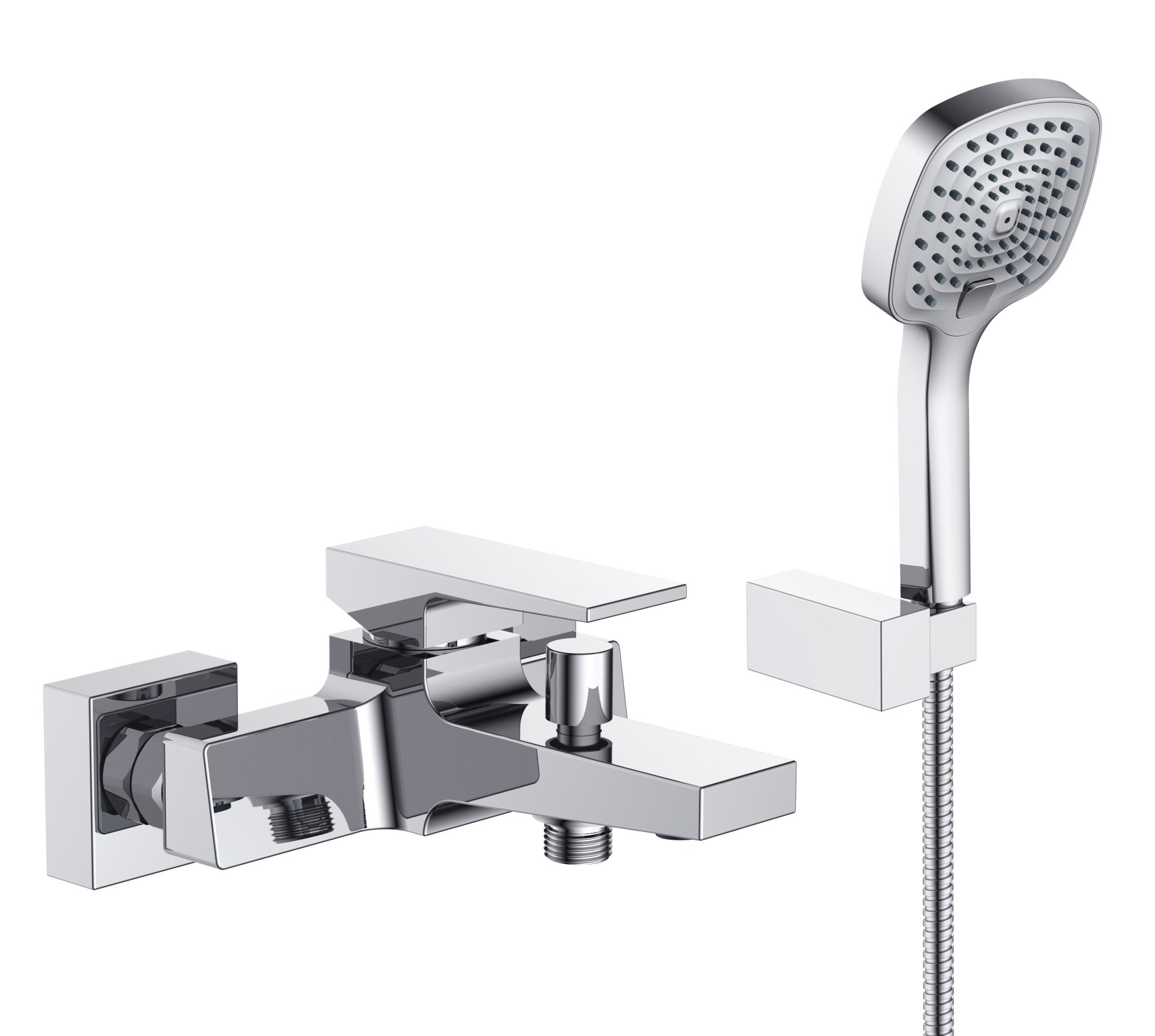 HESANIT Infinity Wall-Mounted Bath Mixer Tap with Hand Shower, Chrome
