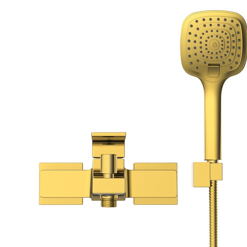 HESANIT Infinity Wall-Mounted Bath Mixer without Hand Shower, Gold