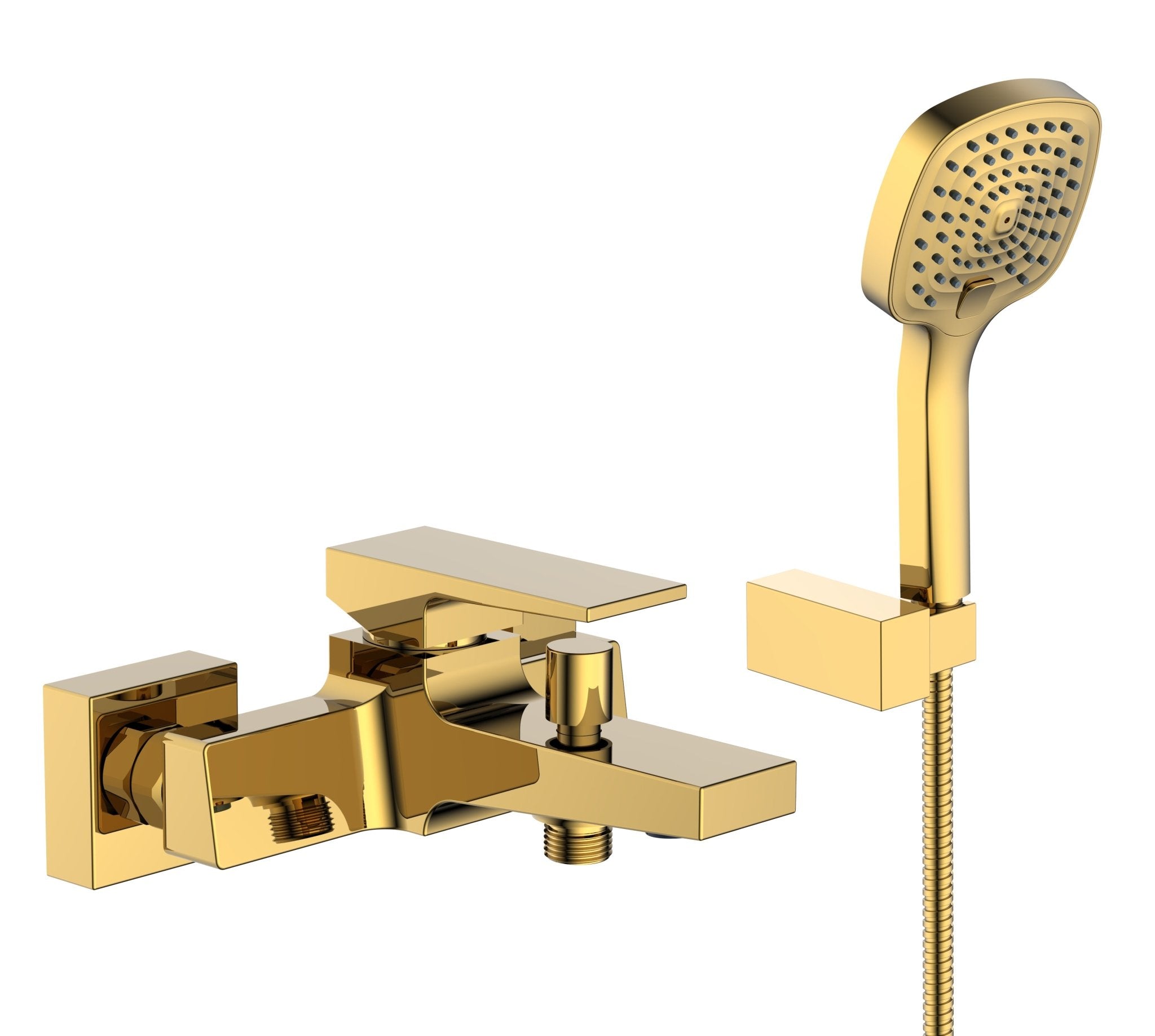 HESANIT Infinity Wall-Mounted Bath Mixer without Hand Shower, Gold