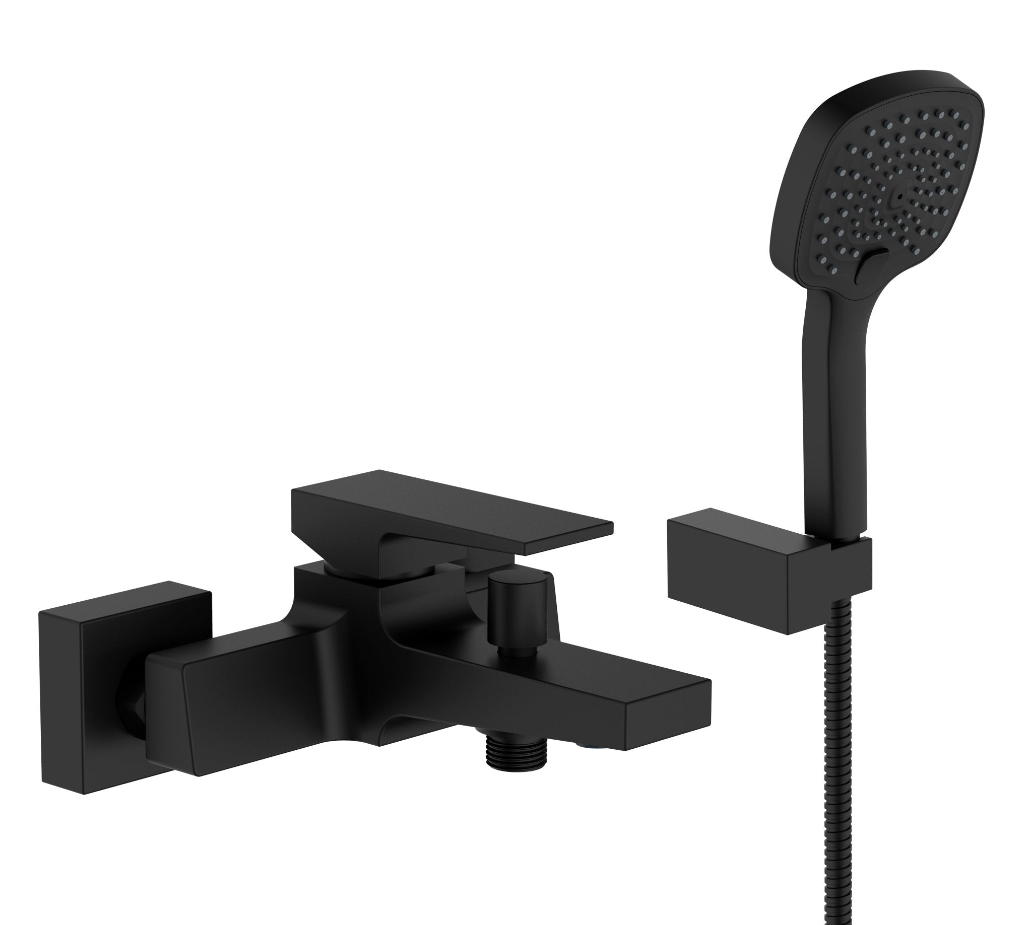 HESANIT Infinity Wall-Mounted Bath Mixer without Hand Shower, Matt Black