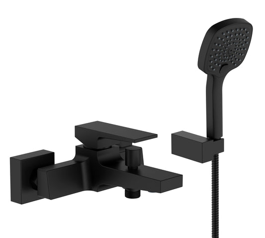 HESANIT Infinity Wall-Mounted Bath Mixer without Hand Shower, Matt Black