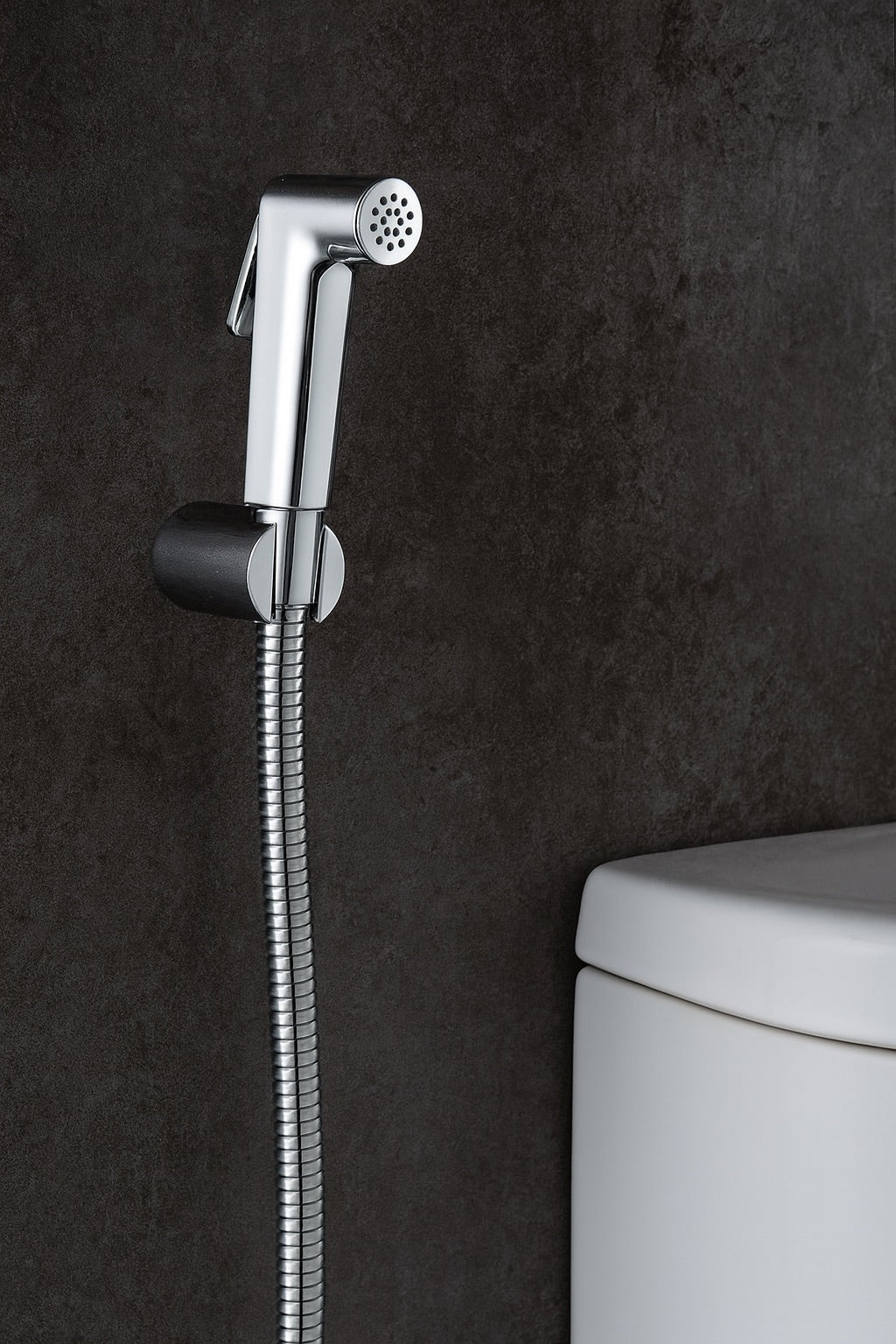 HESANIT Logic Bathroom Shattaf Set, Chrome