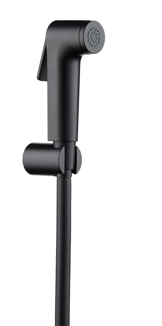 HESANIT Logic Bathroom Shattaf Set, Matt Black