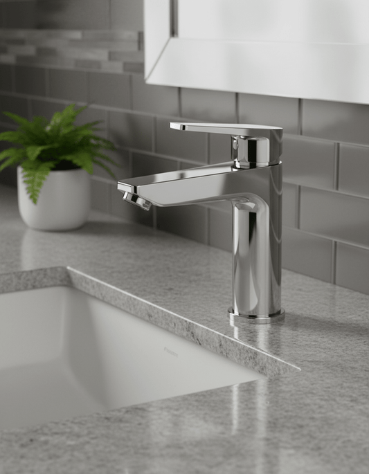 HESANIT Logic Single Lever Basin Mixer with Pop-Up Waste - Chrome