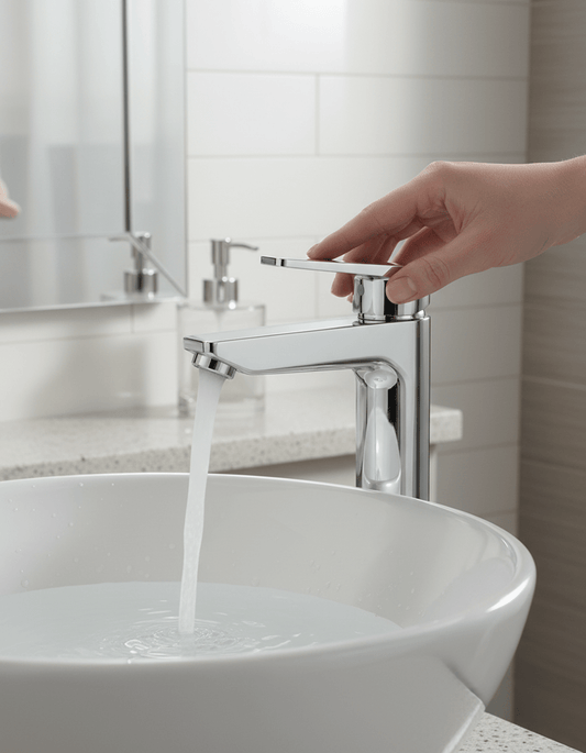 HESANIT Logic Single Lever Basin Mixer with Pop-Up Waste - Chrome