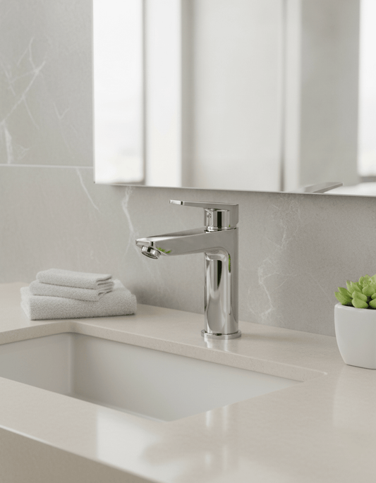 HESANIT Logic Single Lever Basin Mixer with Pop-Up Waste - Chrome