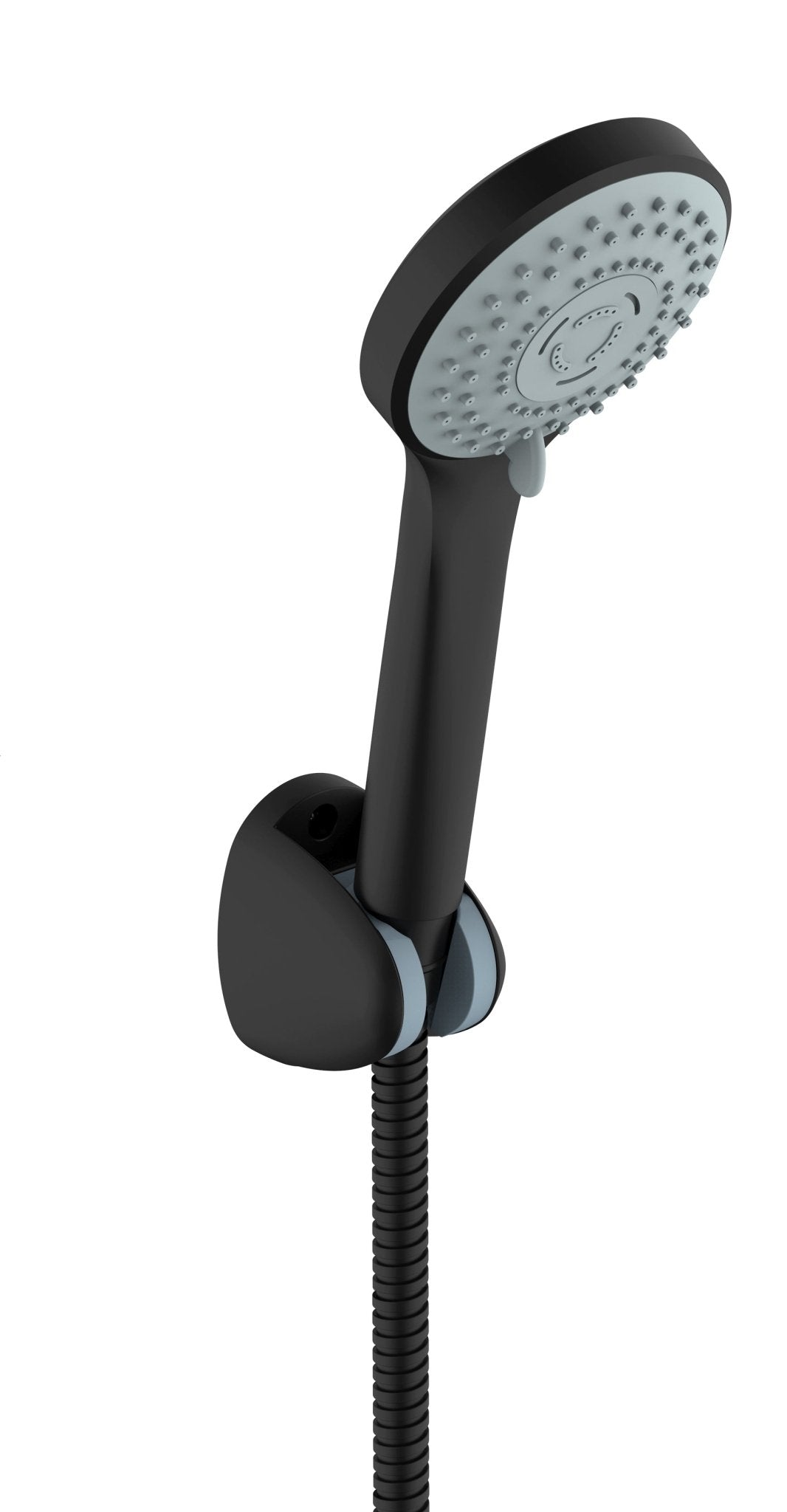 HESANIT Logic Single Lever Bath Mixer with Hand Shower Set and Wall Bracket - Matte Black