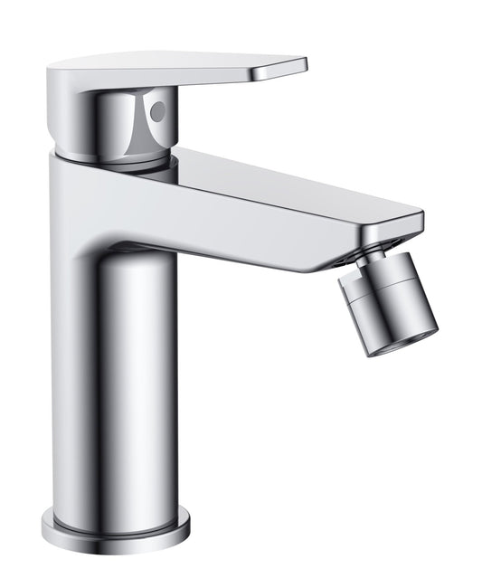 HESANIT Logic Single Lever Bidet Mixer with Pop-Up Waste, Premium Chrome