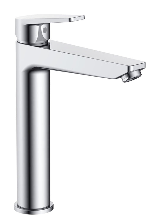 HESANIT Logic Single Lever High Bathroom Faucet With Pop Up Waste, Chrome