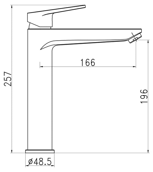 HESANIT Logic Single Lever High Bathroom Faucet With Pop Up Waste, Gold
