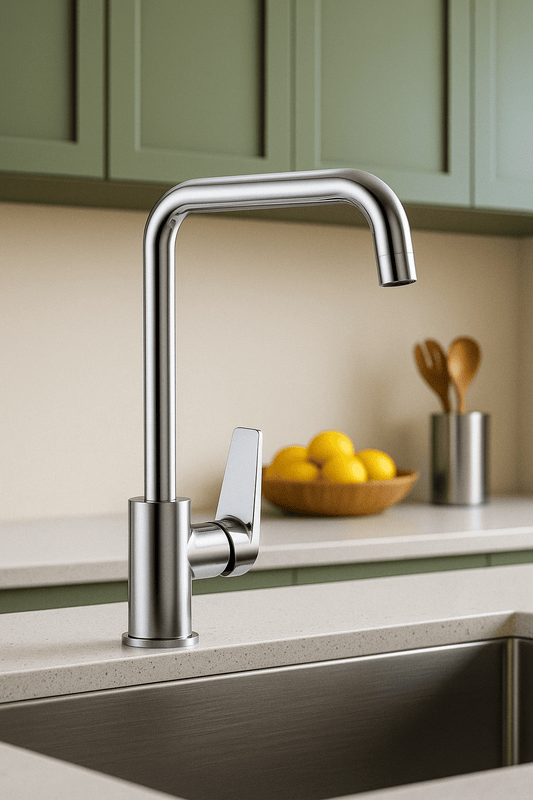 HESANIT Logic Single Lever Kitchen Deck Mounted Faucet Chrome