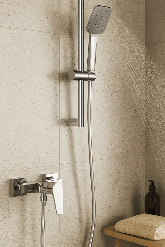 HESANIT Logic Single Lever Shower Mixer, Modern Bathroom Design - Chrome