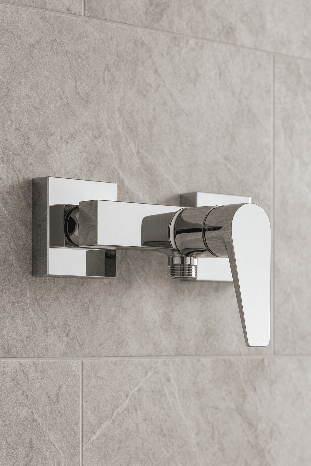 HESANIT Logic Single Lever Shower Mixer, Modern Bathroom Design - Chrome