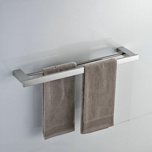 HESANIT Premium Double Wall Towel Holder – Stainless Steel, Chrome Finish