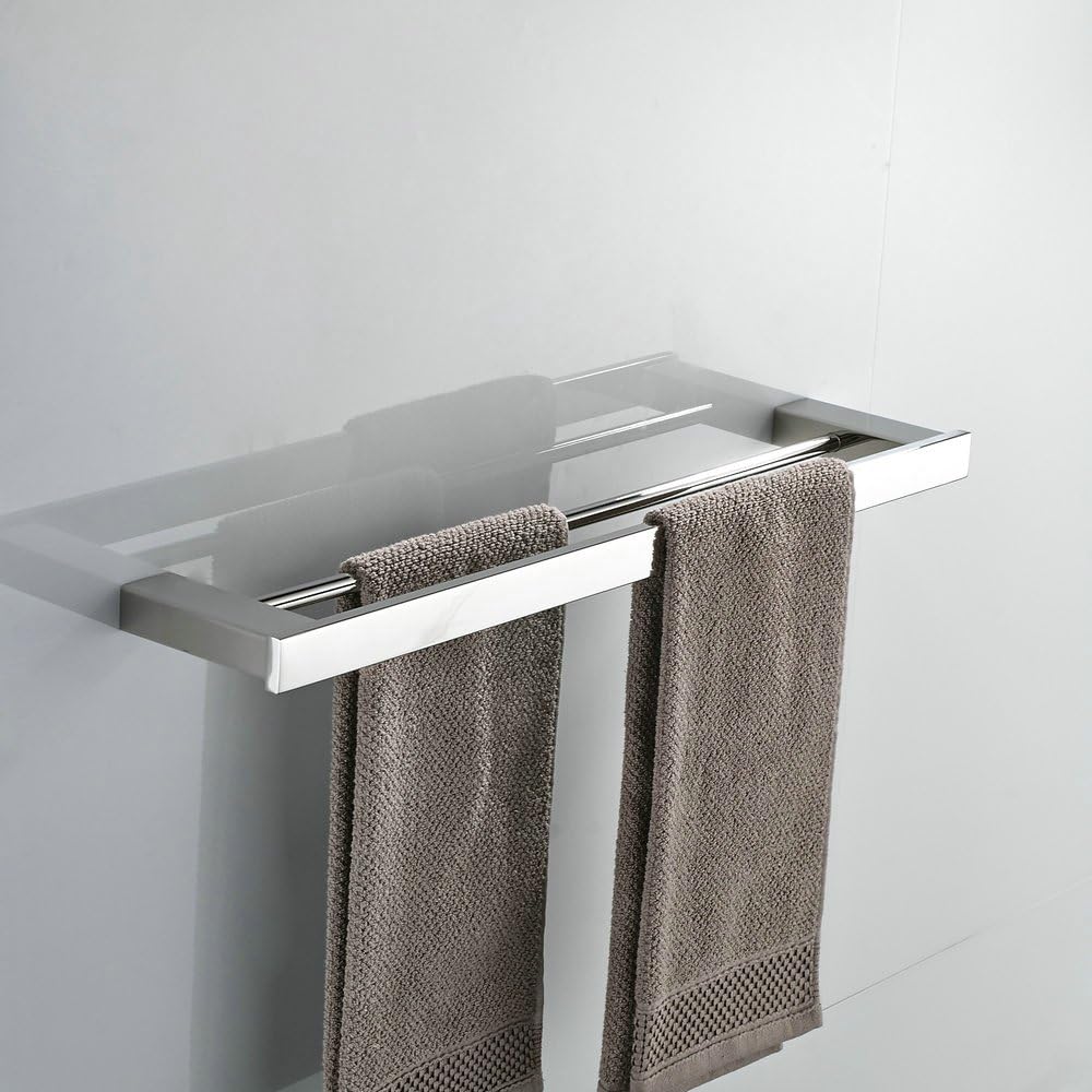 HESANIT Premium Double Wall Towel Holder – Stainless Steel, Chrome Finish