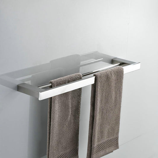 HESANIT Premium Double Wall Towel Holder – Stainless Steel, Chrome Finish
