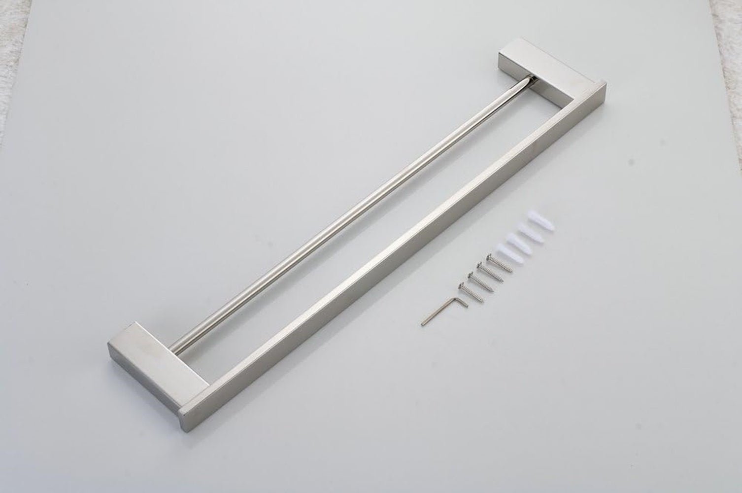 HESANIT Premium Double Wall Towel Holder – Stainless Steel, Chrome Finish