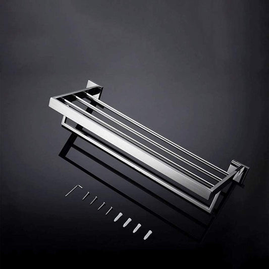 HESANIT Premium Triple Wall Towel Holder – Stainless Steel, Chrome Finish