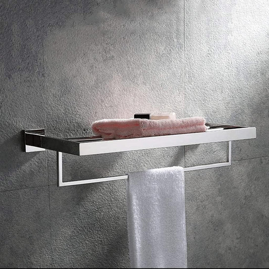 HESANIT Premium Triple Wall Towel Holder – Stainless Steel, Chrome Finish